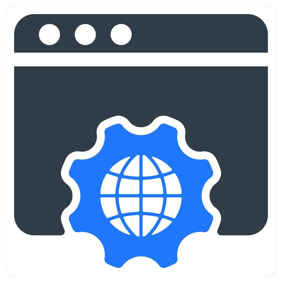 Browser Settings icon concept vector