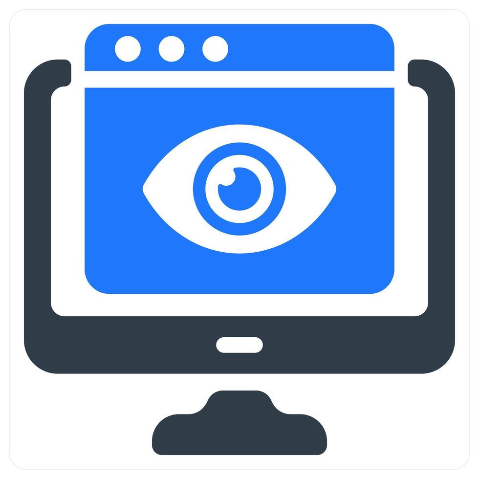 Online Viewer icon concept vector