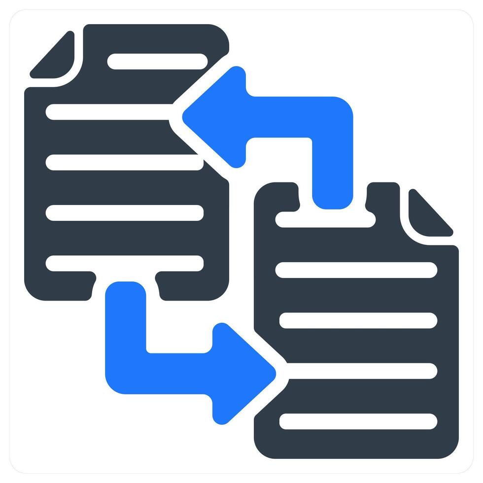 File Transfer icon concept in blue vector