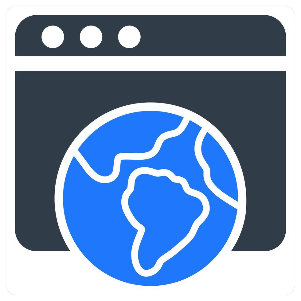 World map icon vector