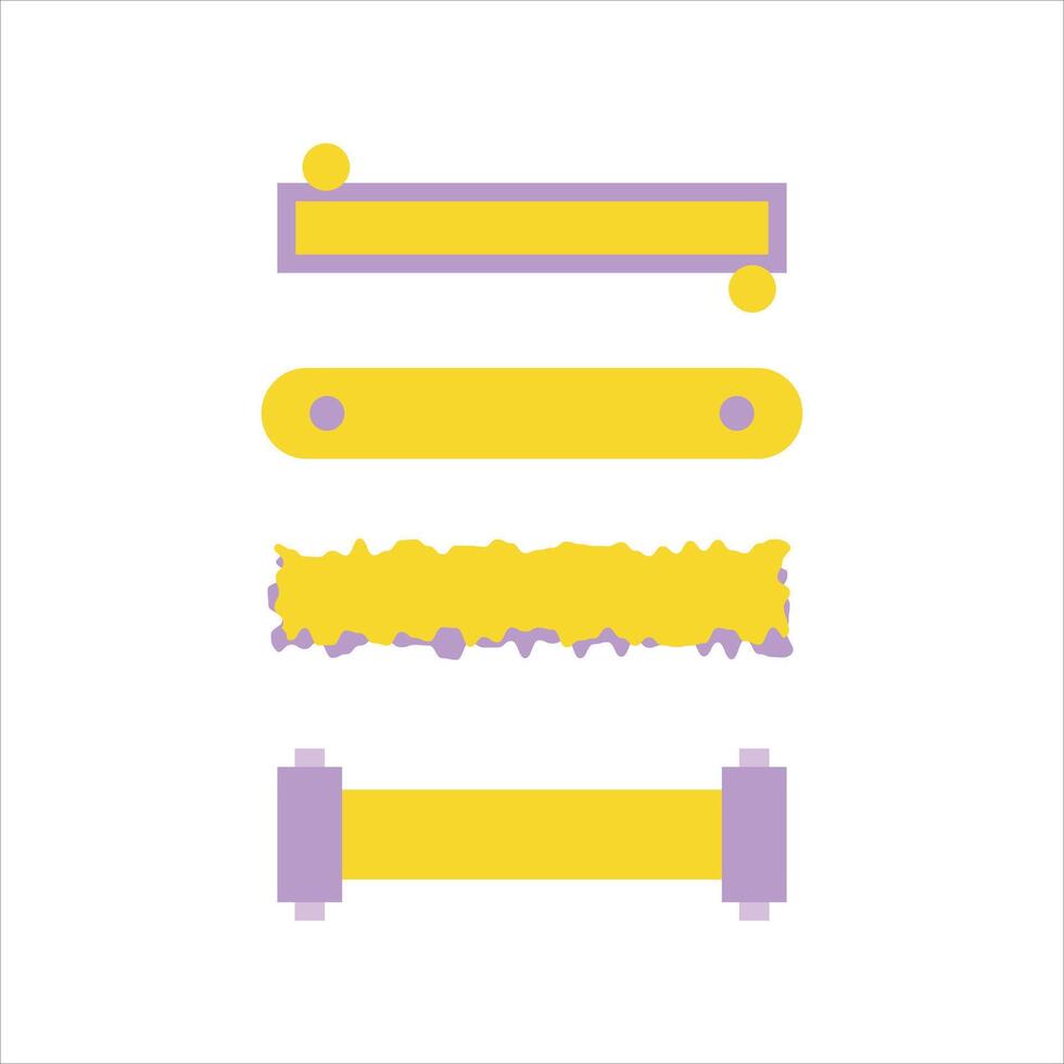 A purple and yellow bar with a line through it vector