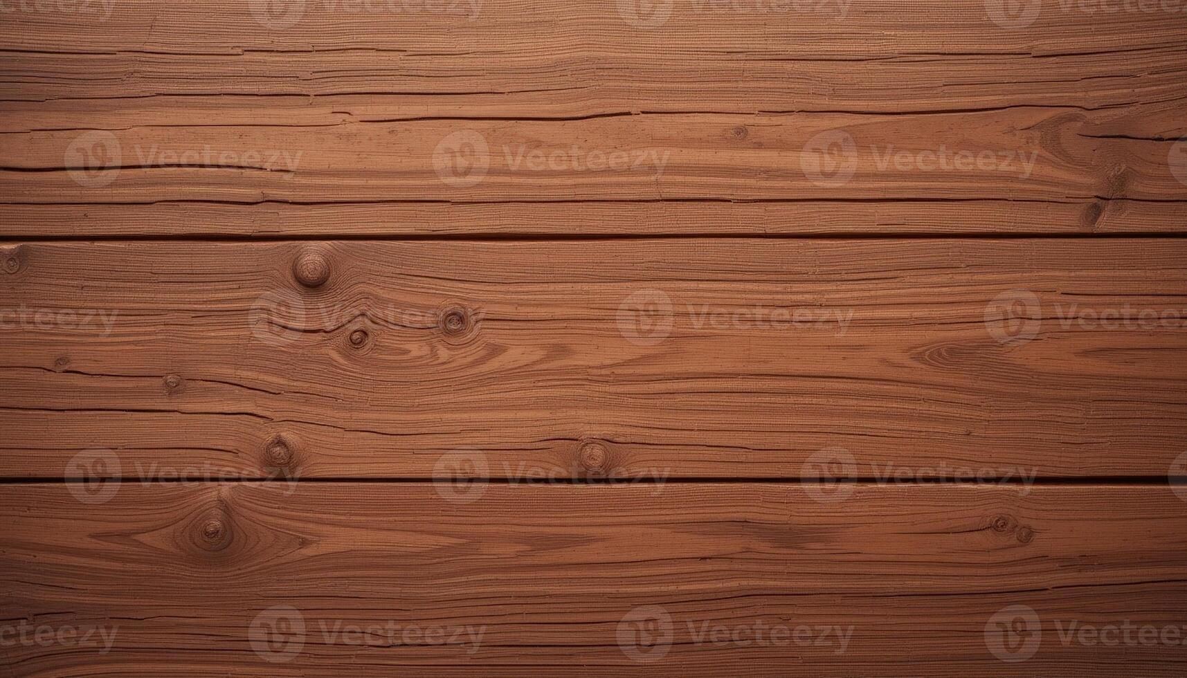 A close-up of a wooden surface featuring rich brown tones and distinct grain patterns, providing a warm, rustic feel, ideal for interior designs or natural-themed projects. photo