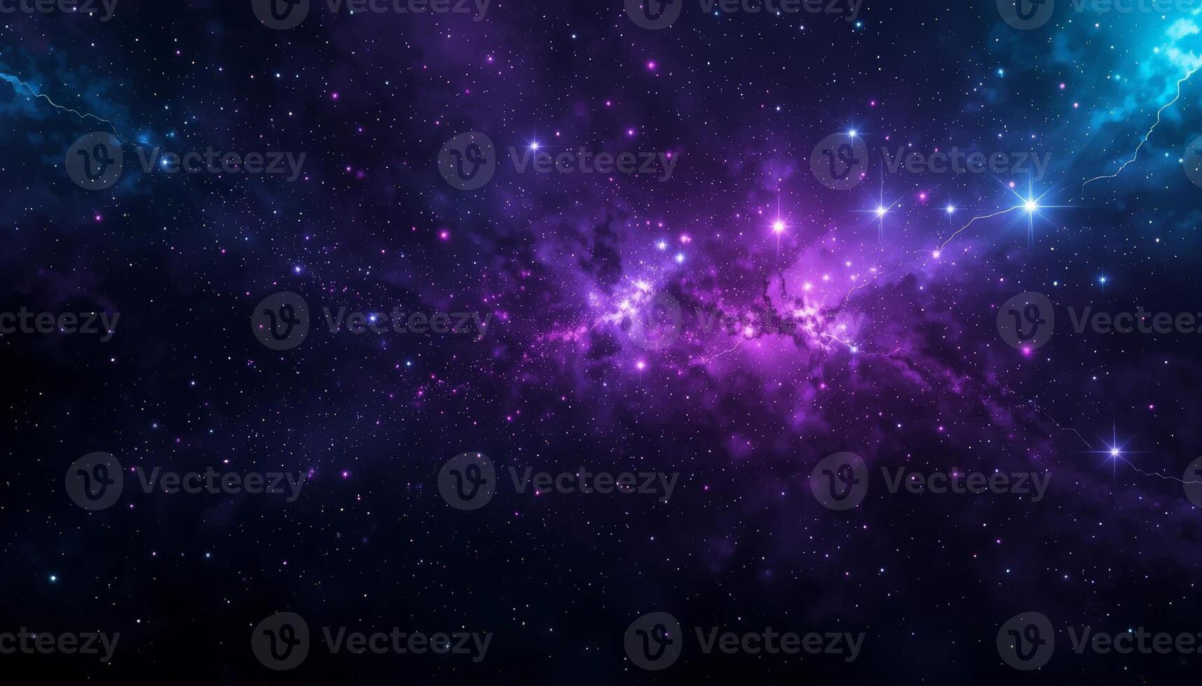 A dynamic cosmic scene displaying swirling blue and purple gas clouds with sparkling stars, creating a sense of movement and energy, perfect for projects on space or fantasy themes. photo