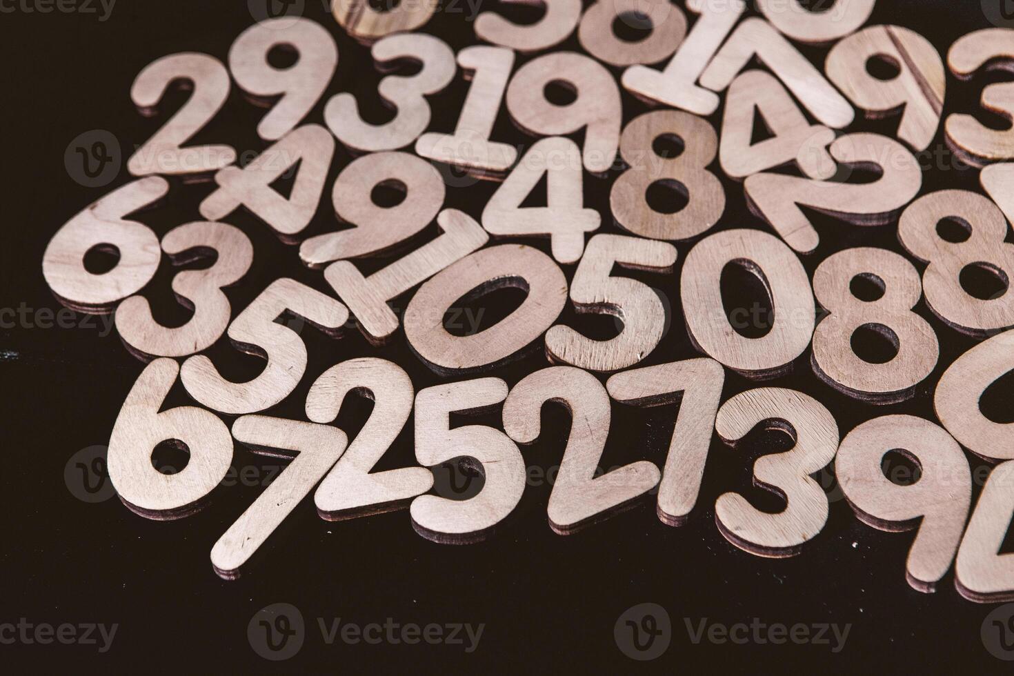Glowing Numbers in a Futuristic Digital Design. Floating Random Numbers on a High-Tech Grid. Numbers Background, Finance and Data Concept photo