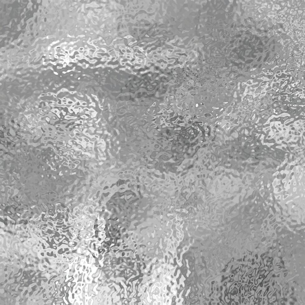 Matte white and grey frosted glass, blur silver foil effect. Stained glass decorative background vector