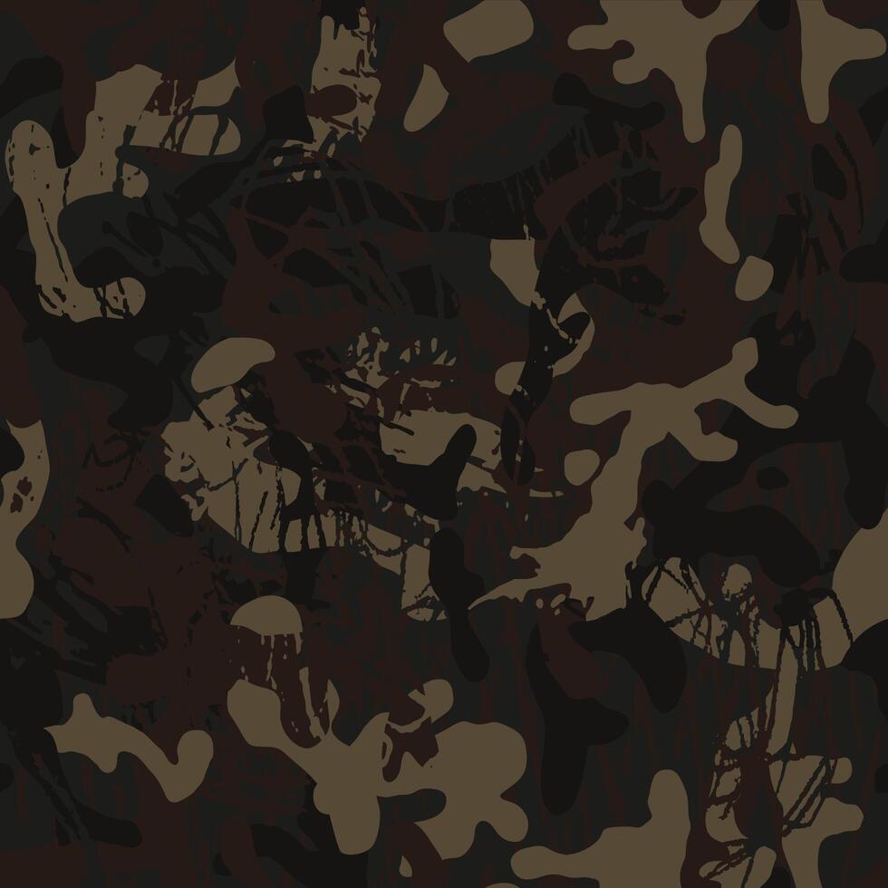 Urban camouflage, modern fashion design. Camo military protective. Army uniform. Grunge pattern. Dark shade color, fashionable, fabric. Seamless texture. vector