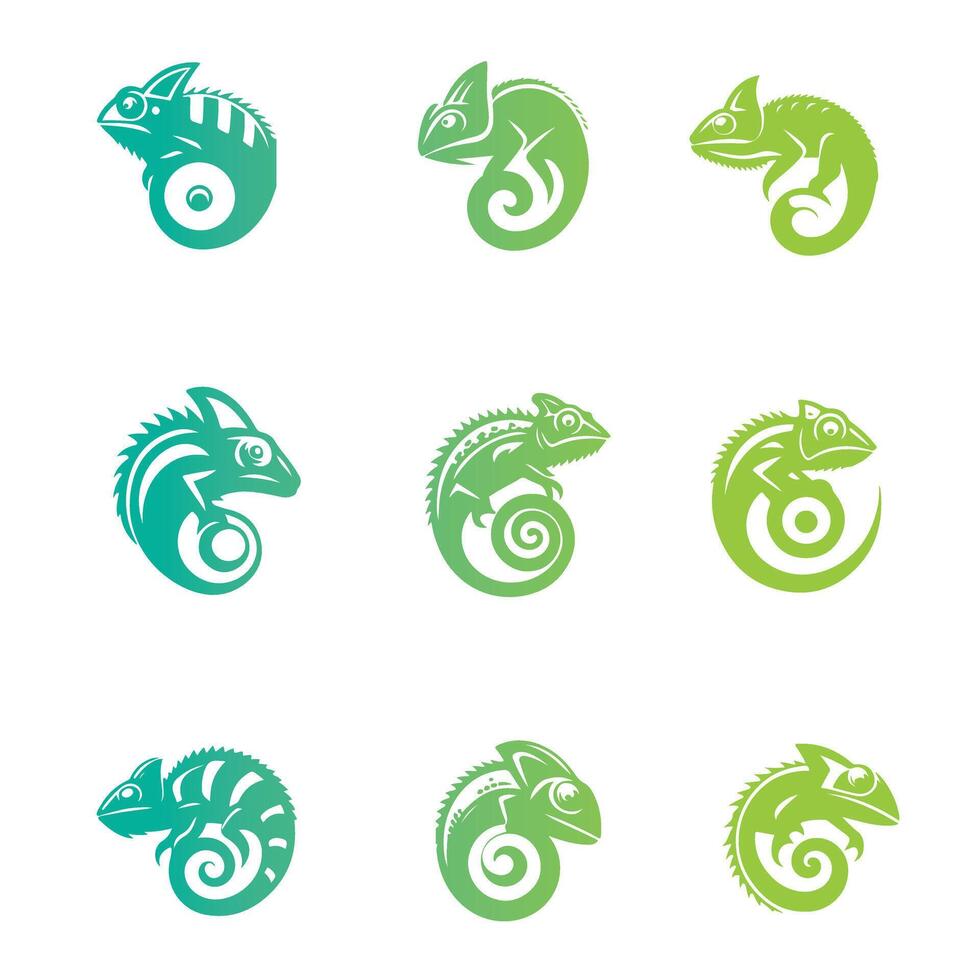 Mellers Chameleon Collection Logo Design vector