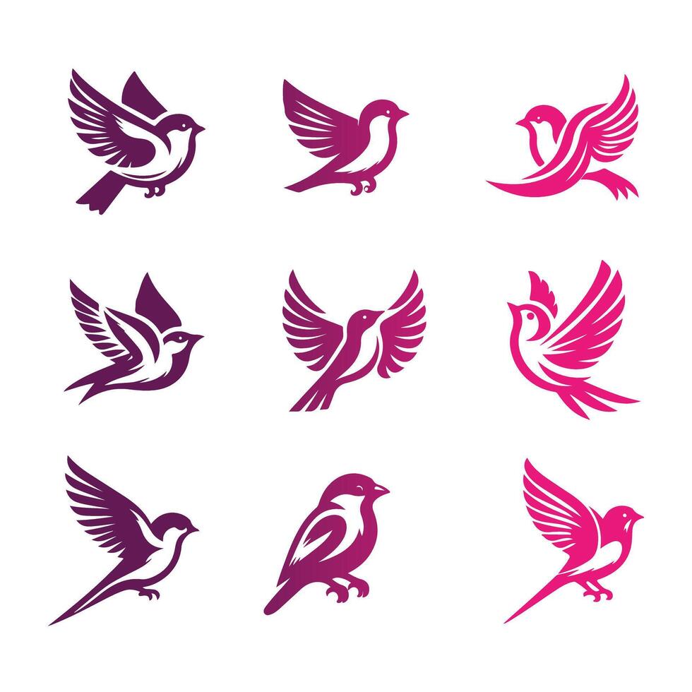 Song Sparrow Collection Logo Design vector