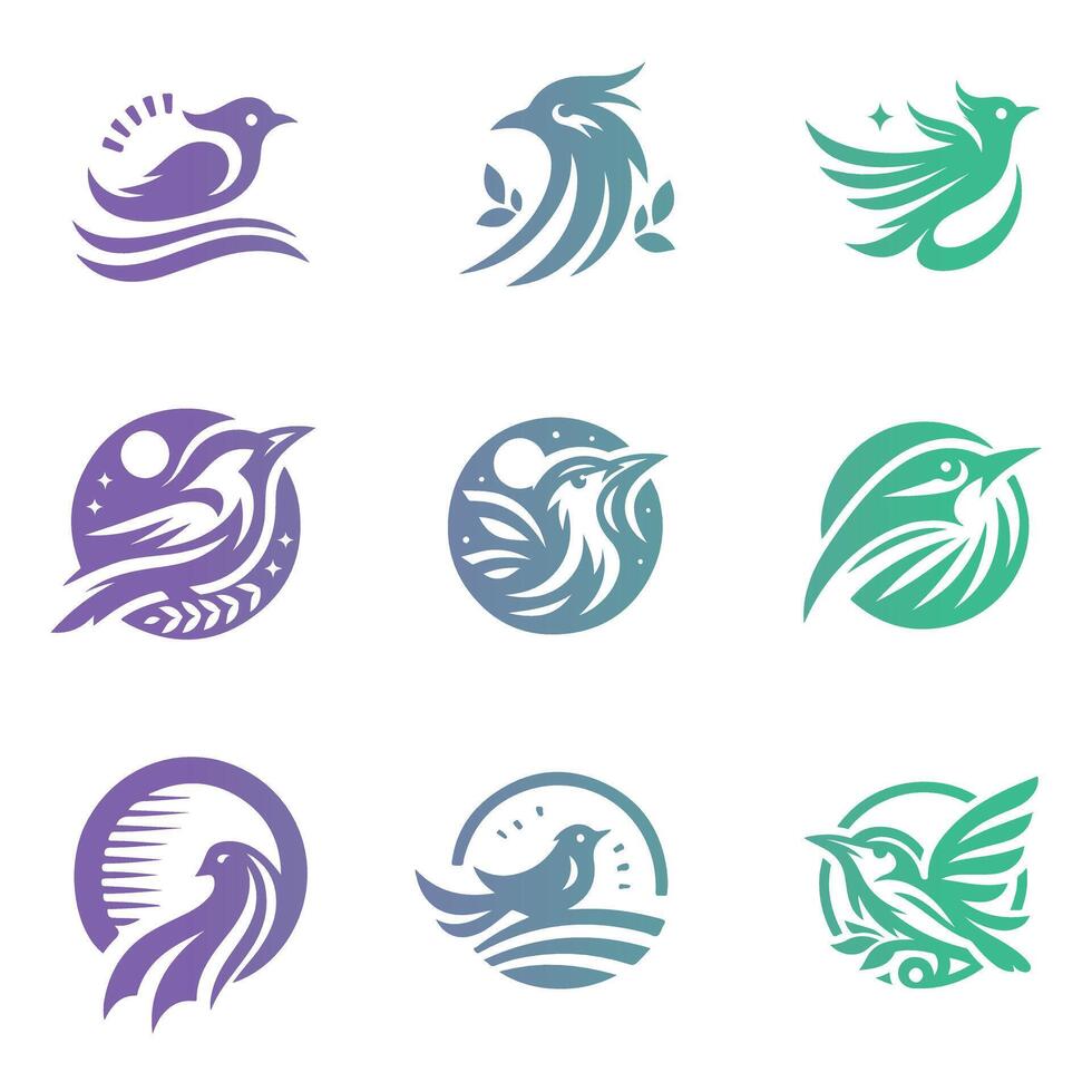 Horned Lark Collection Design vector