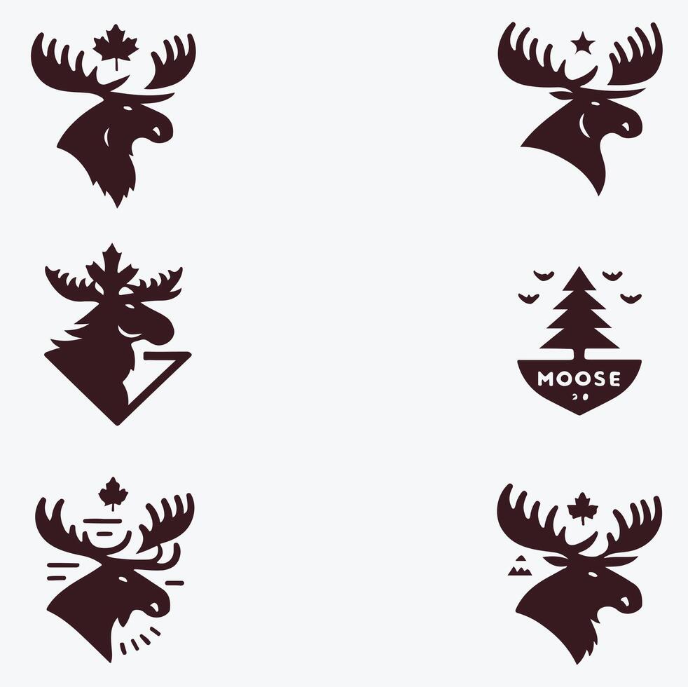 Mountain Moose collection logo vector