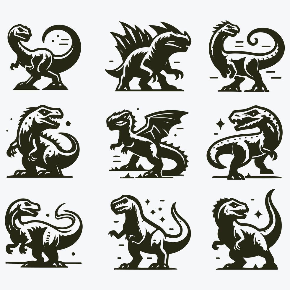Mesozoic Bloom collection logo vector