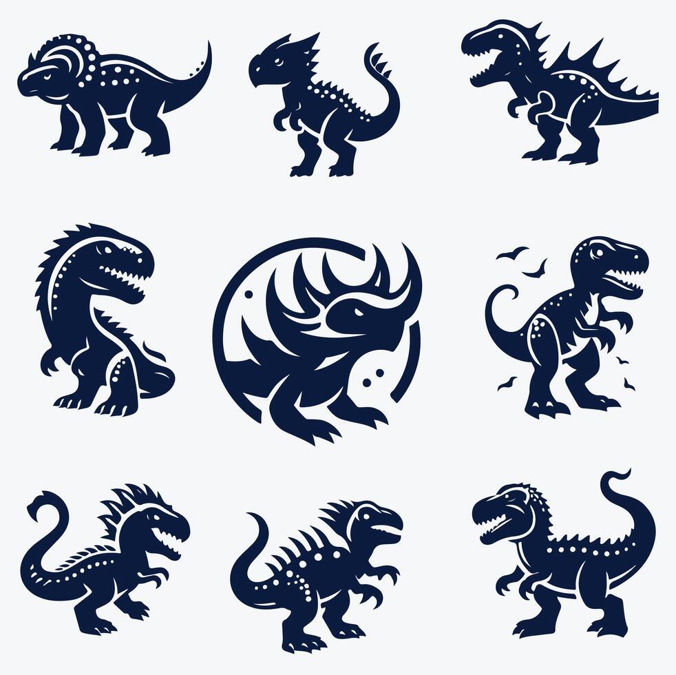 Dino Petals collection logo vector