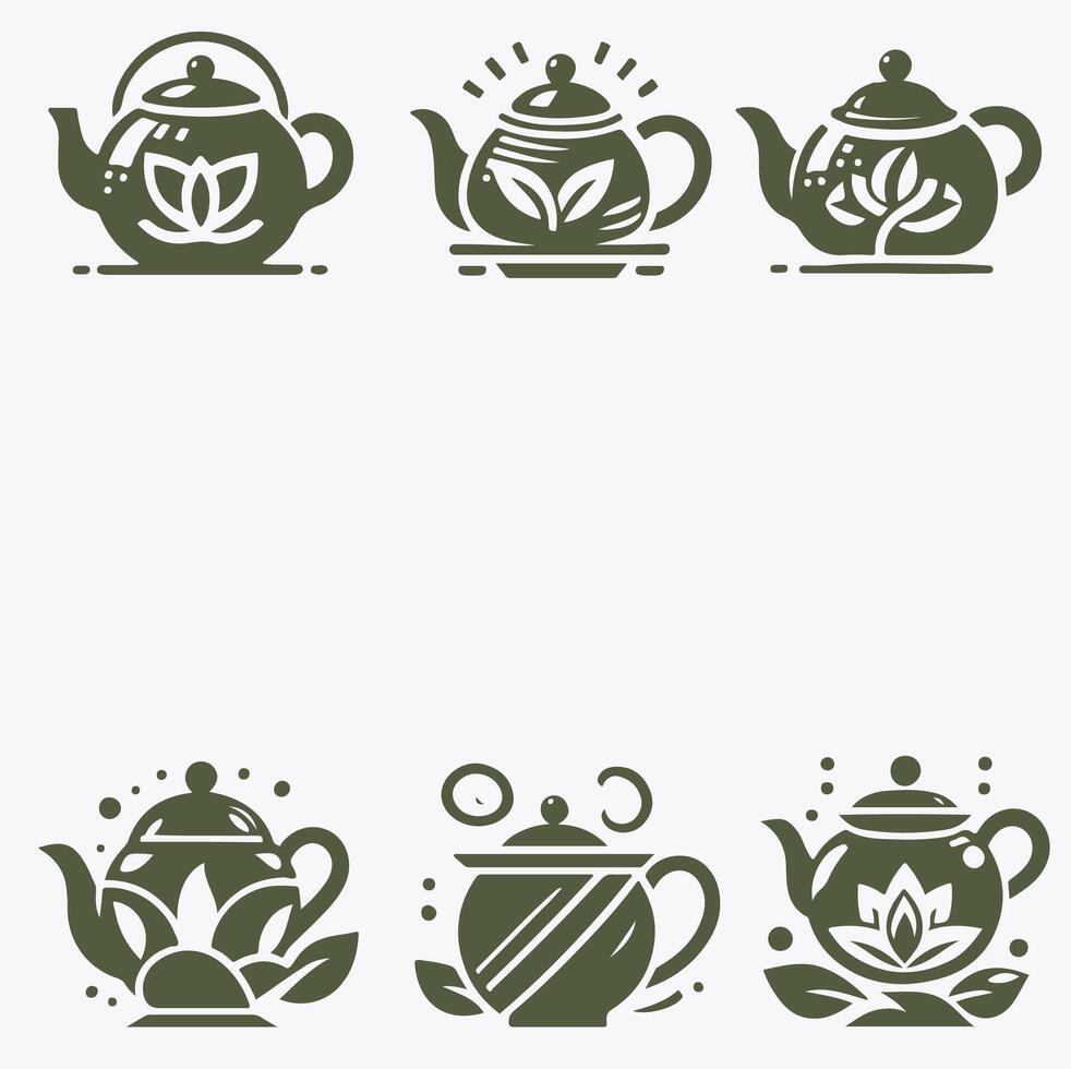 Teapot Bliss collection logo vector