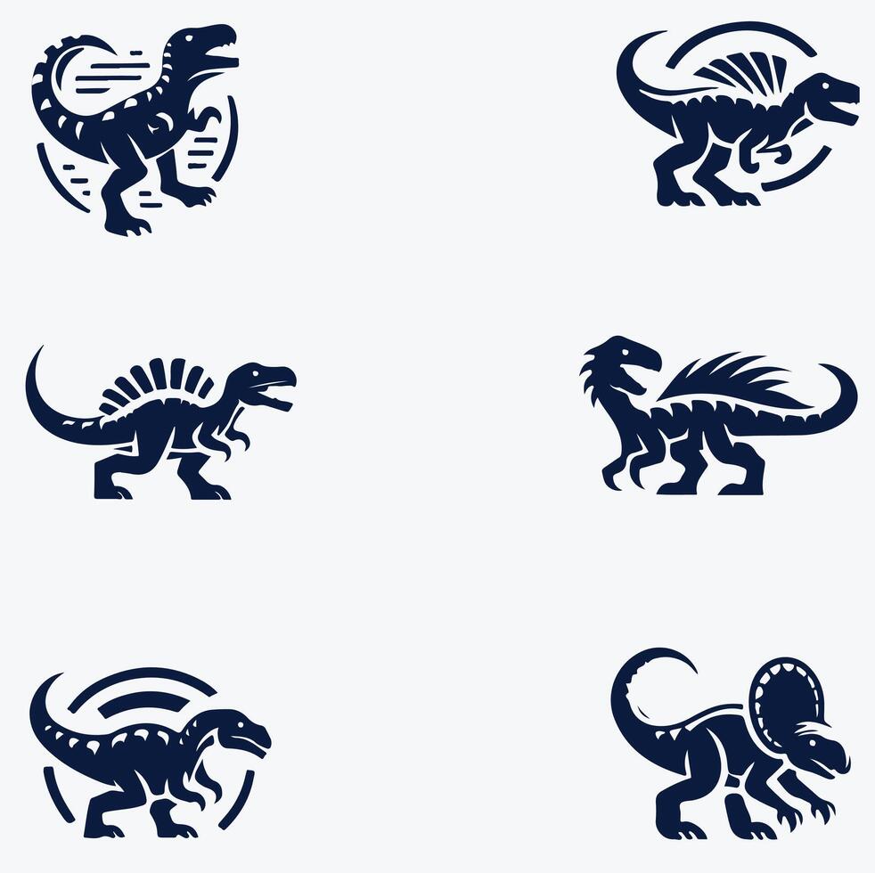 Fossil Flower collection logo vector
