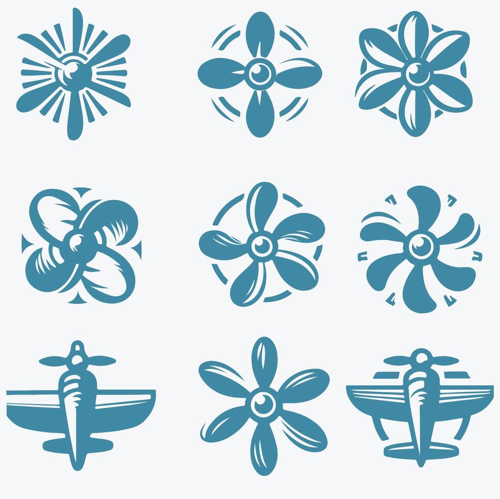 Flight Prop collection logo vector