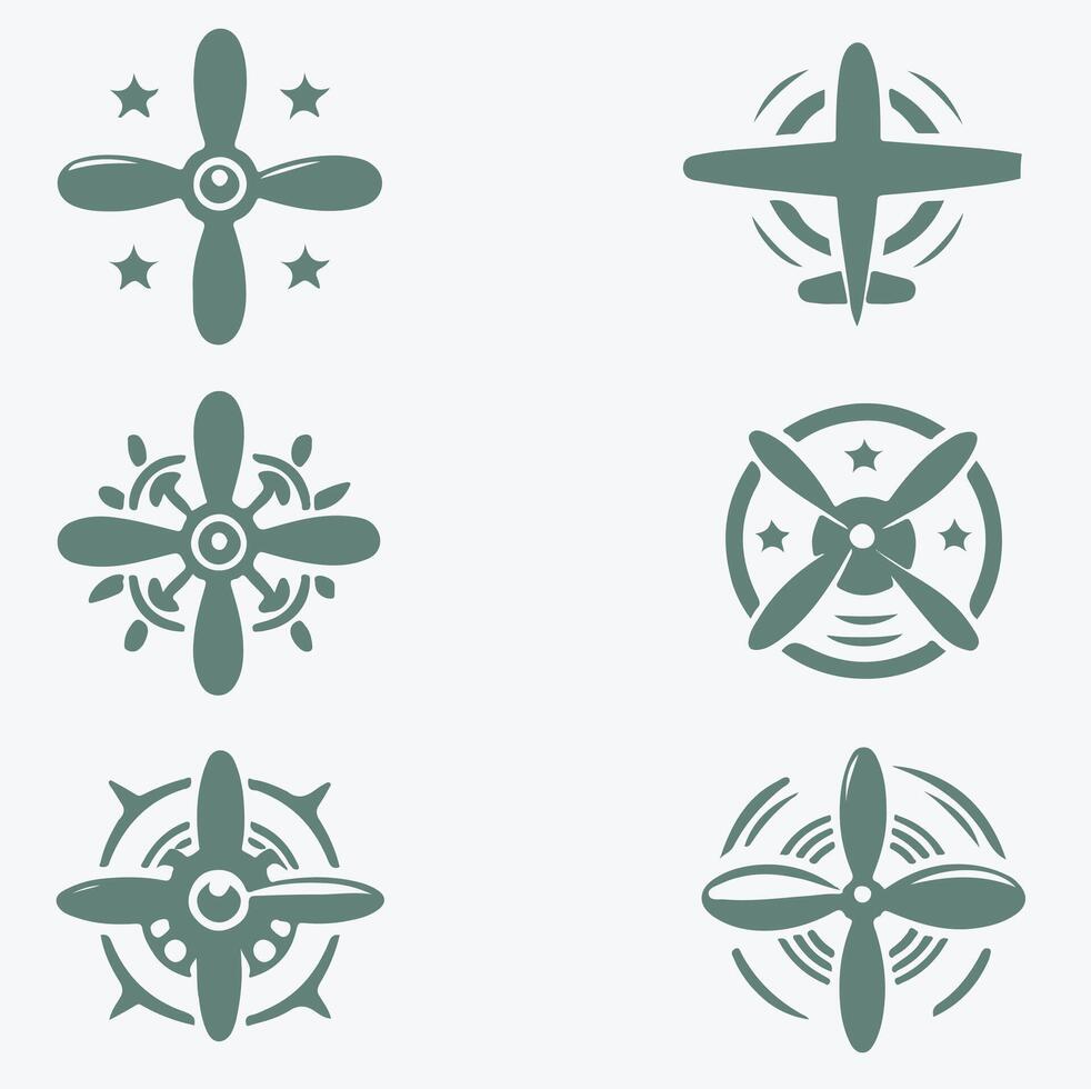 Propeller Flight collection logo vector
