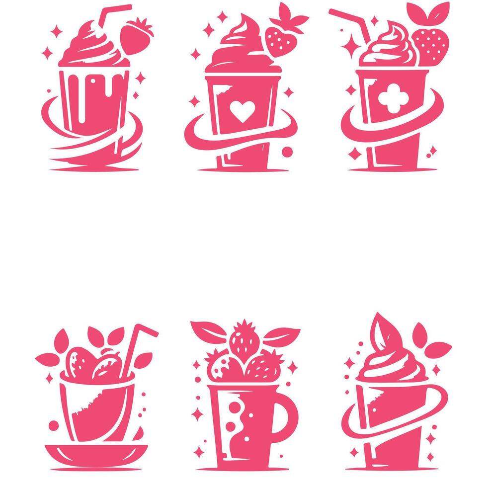 Smoothie Oasis collection logo vector