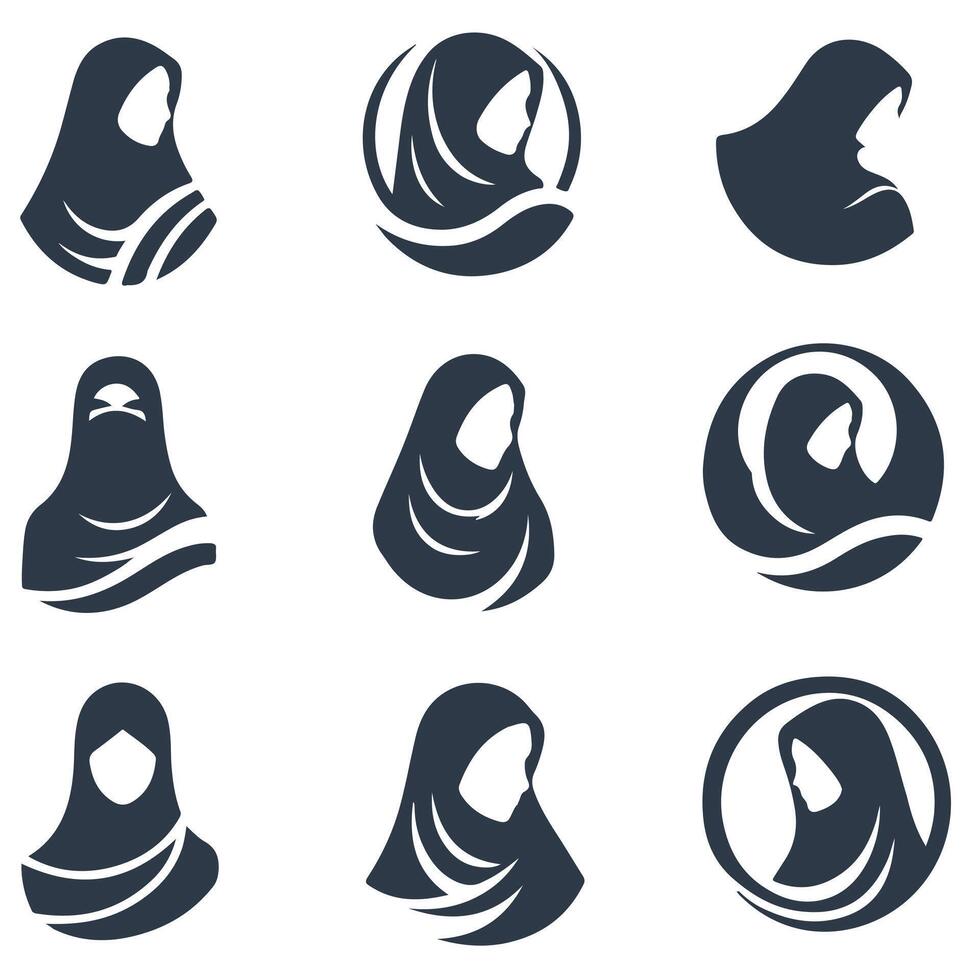 Veiled Woman collection logo vector
