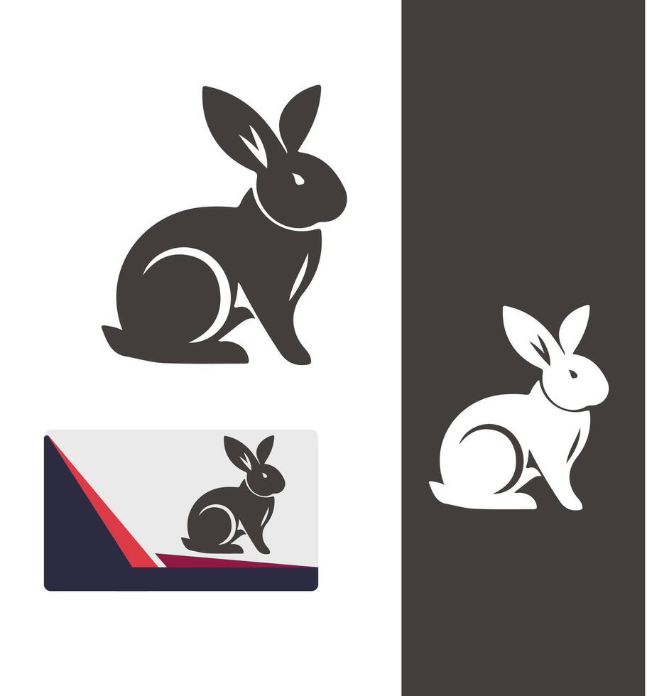 Bunz And Tail Rabbit Logo vector
