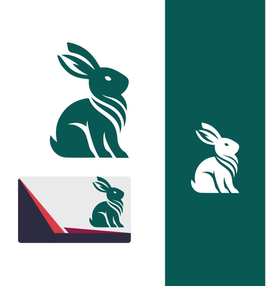 Hoppy Haven Rabbit Logo vector