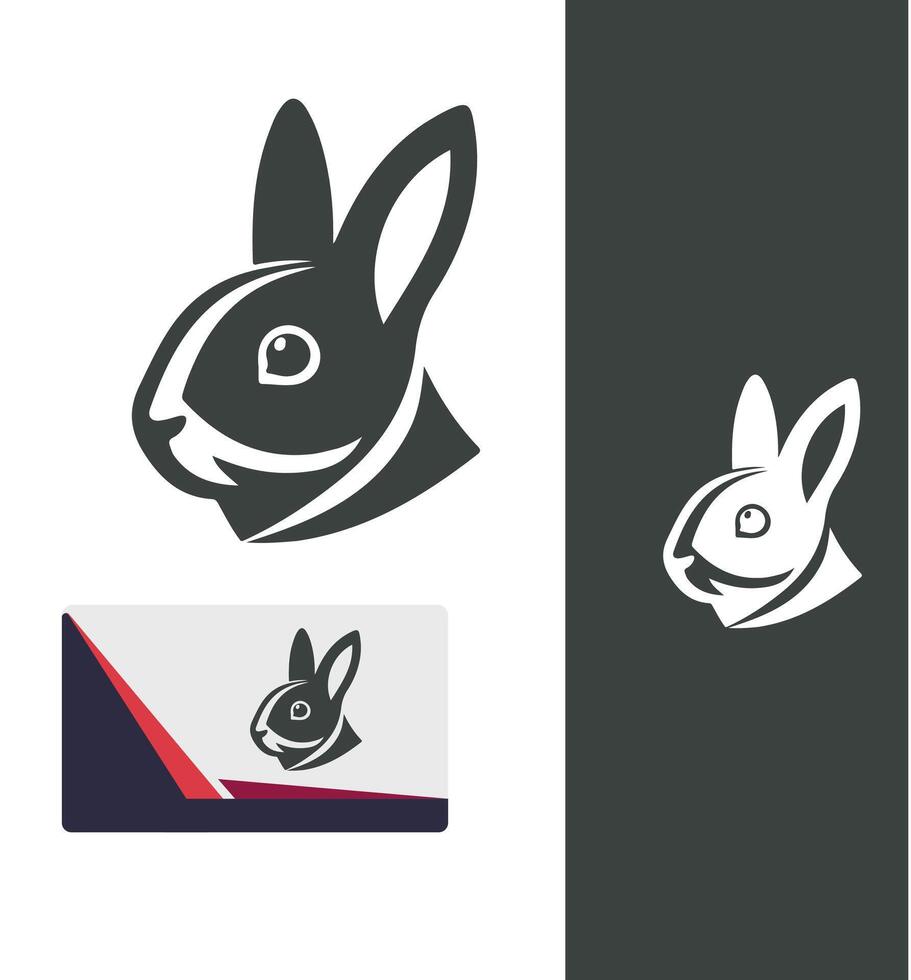 The Bunny Blueprint Rabbit Logo vector