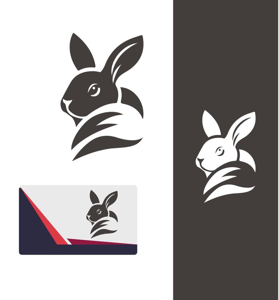 Quick Bunny Rabbit Logo vector