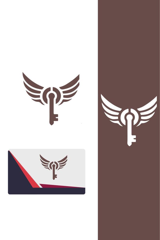Flight Systems Key Wings Logo vector