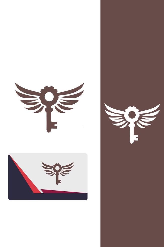 Celestial Key Wings Logo vector