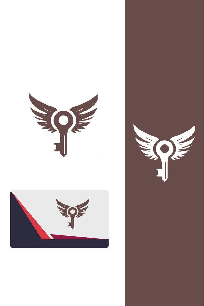 Elevation Key Wings Logo vector