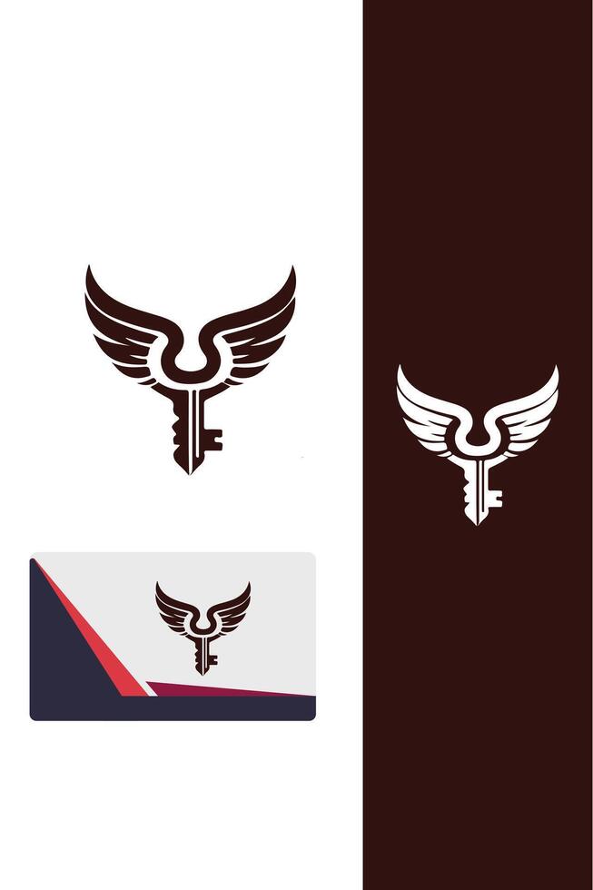 Flight Key Logo Design vector