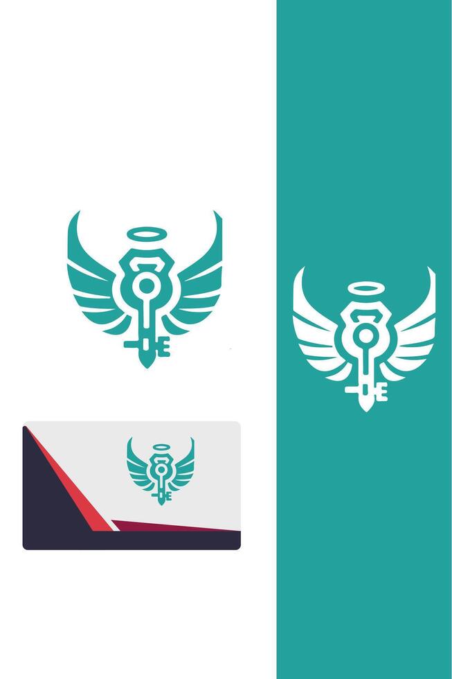 Flight Access Key Wings Logo vector