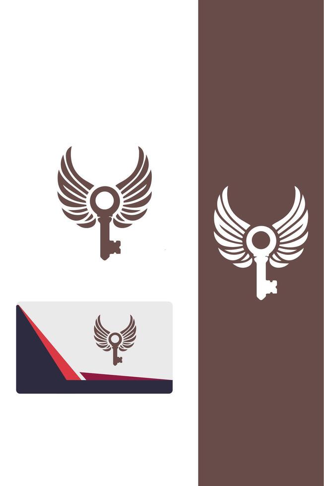 Winged Master Key Logo vector