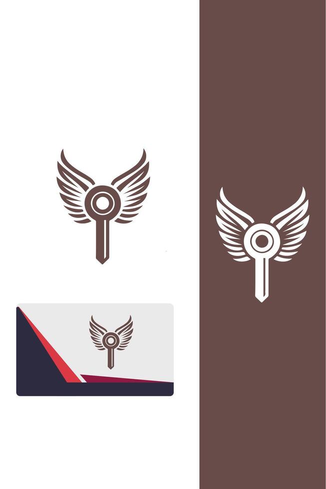 Flight Master Key Wings Logo vector