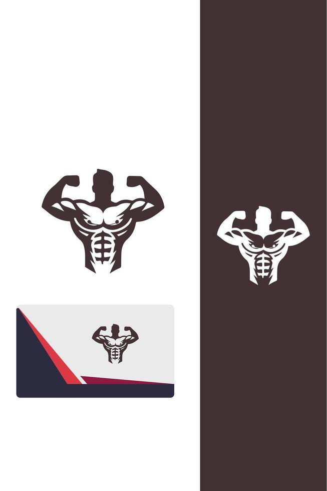 Mighty Strength Works Muscle Man vector