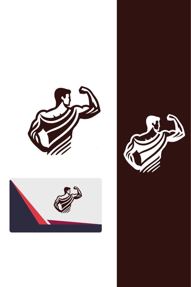 Iron Beast Training Muscle Man vector