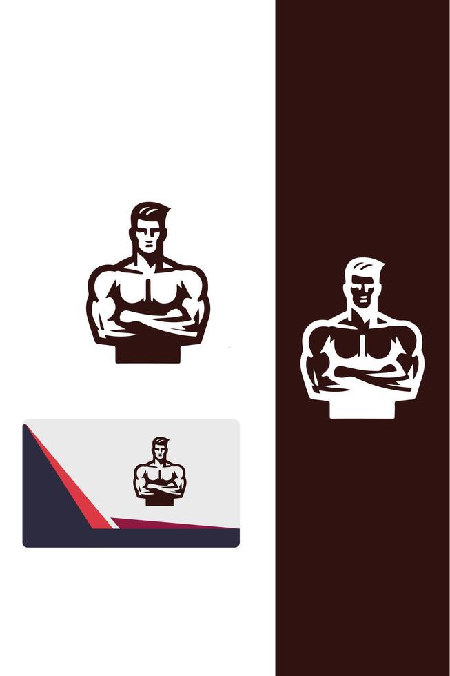 Iron Titan Muscle Man vector
