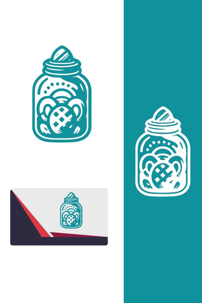 Pastry Bites in a Jar jar pastry vector