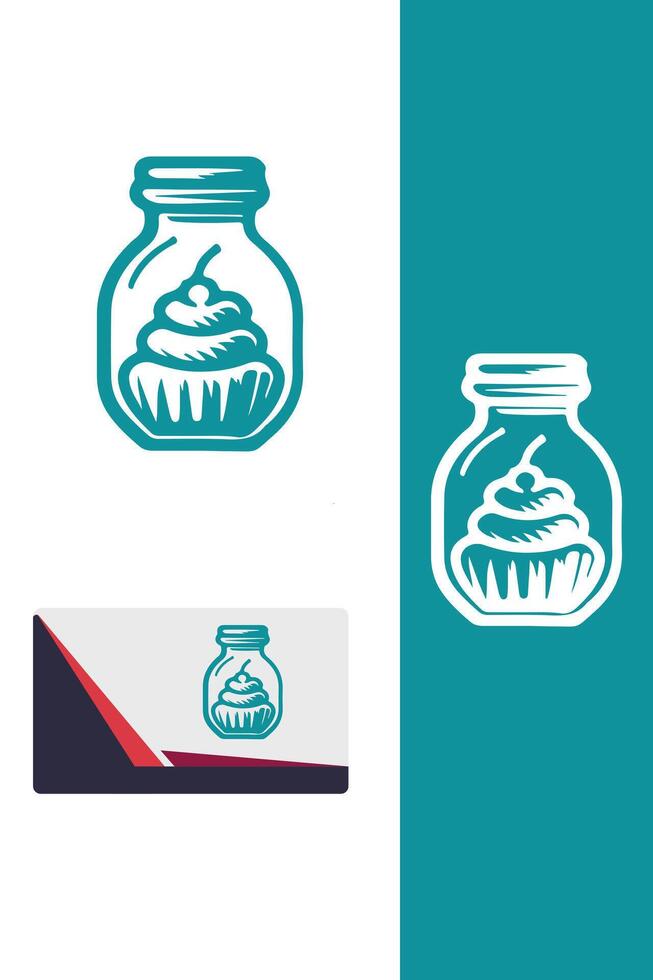 Layers in a Jar jar pastry vector