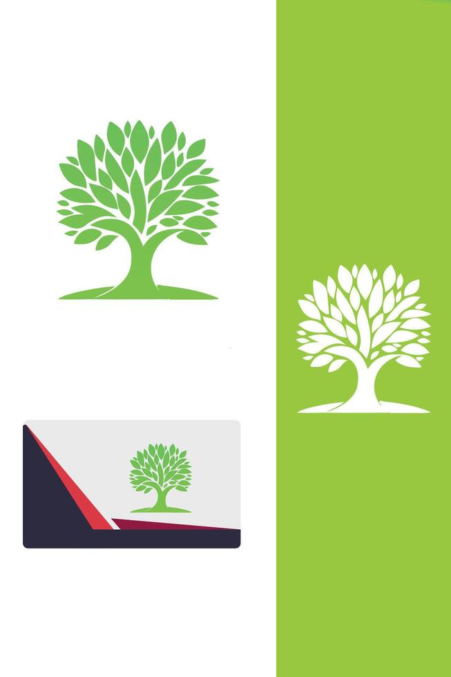 Leaf Loom Tree logo vector