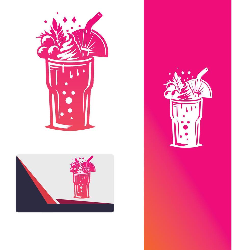 Sip the Tropics smoothie drink vector