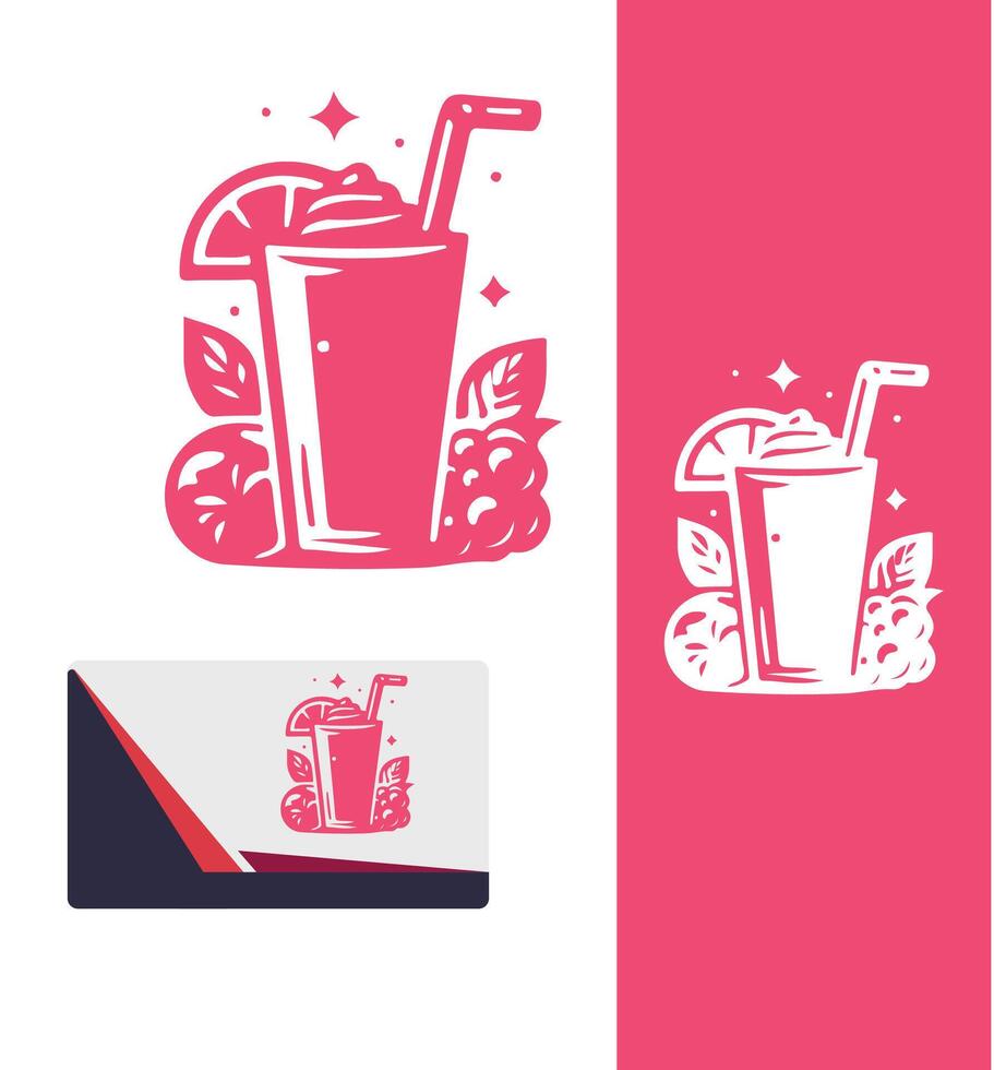 Blended Bliss smoothie drink vector