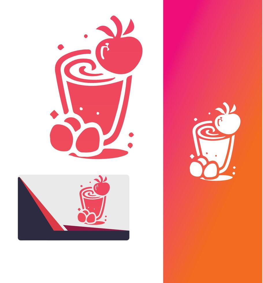 Berry Fusion Bliss smoothie drink vector