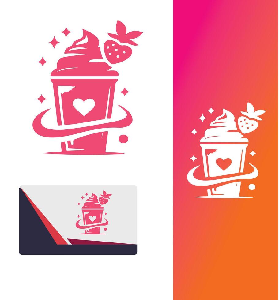 Green Glow smoothie drink logo vector
