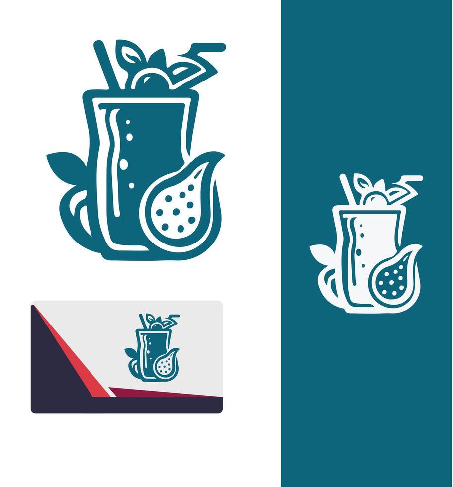 Melon Mirage smoothie drink logo vector