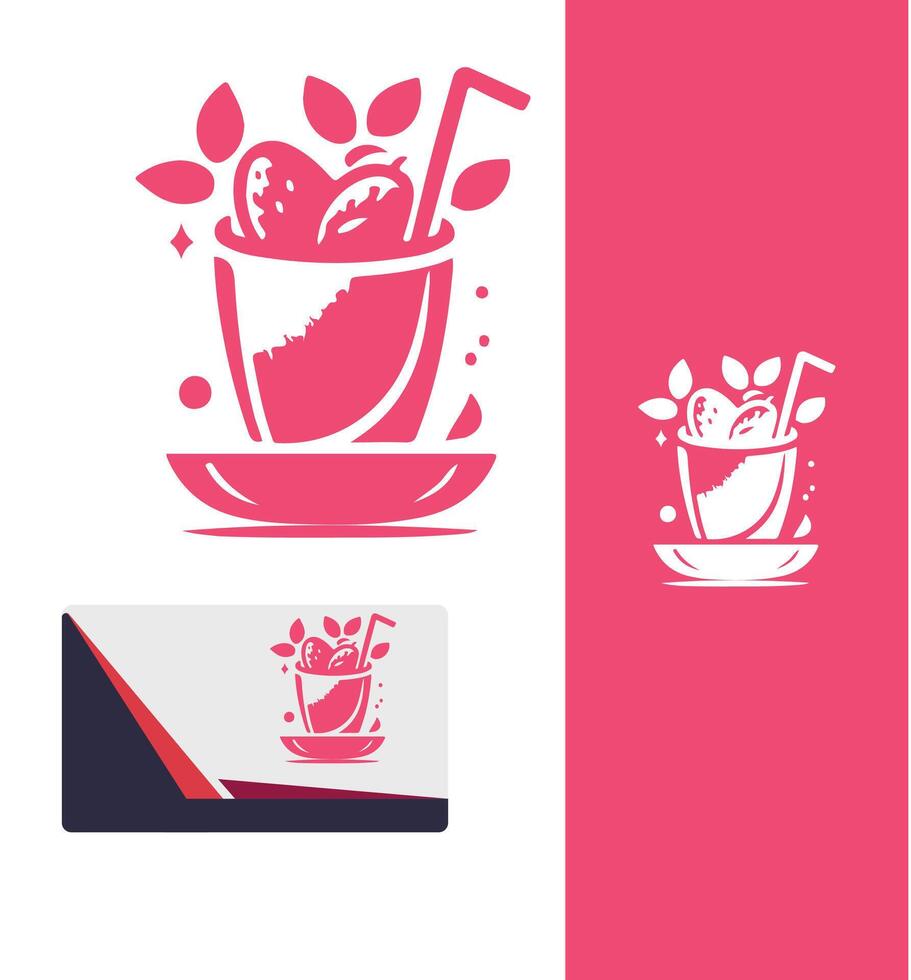 Citrus Crush smoothie drink logo vector