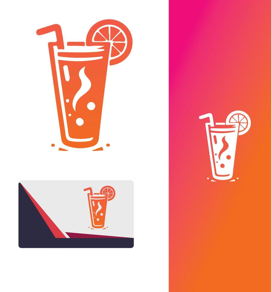 Blissful Blend smoothie drink logo vector