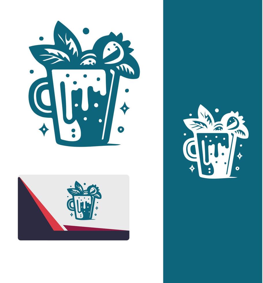 Berry Bliss smoothie drink vector