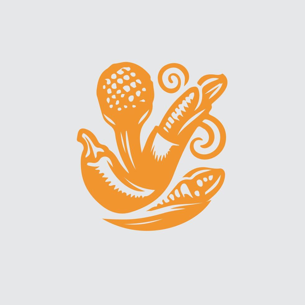 The Veggie Basket Vegetable Logo vector