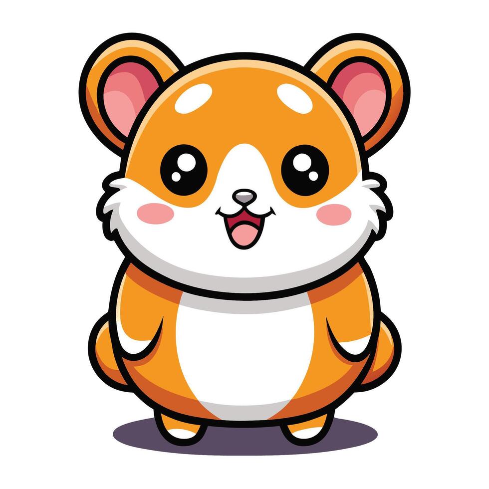 a cartoon animal with big smile on its face vector