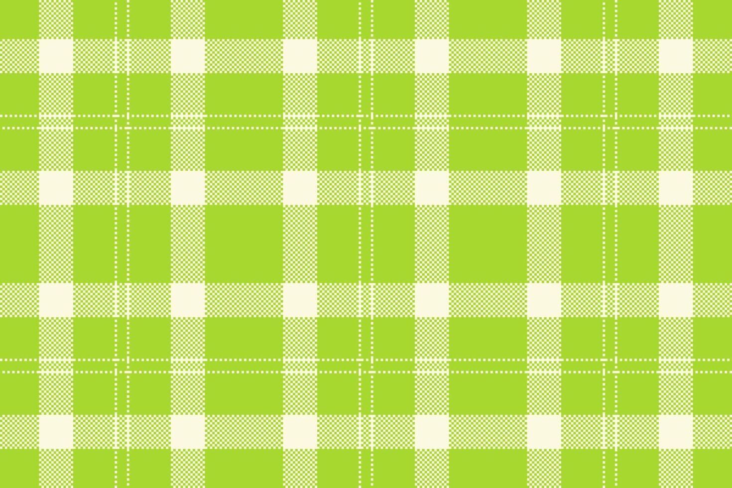 Vibrant lime green and cream plaid pattern. Perfect for textile designs, website backgrounds, or springthemed projects. This cheerful, seamless texture evokes freshness and simplicity. vector